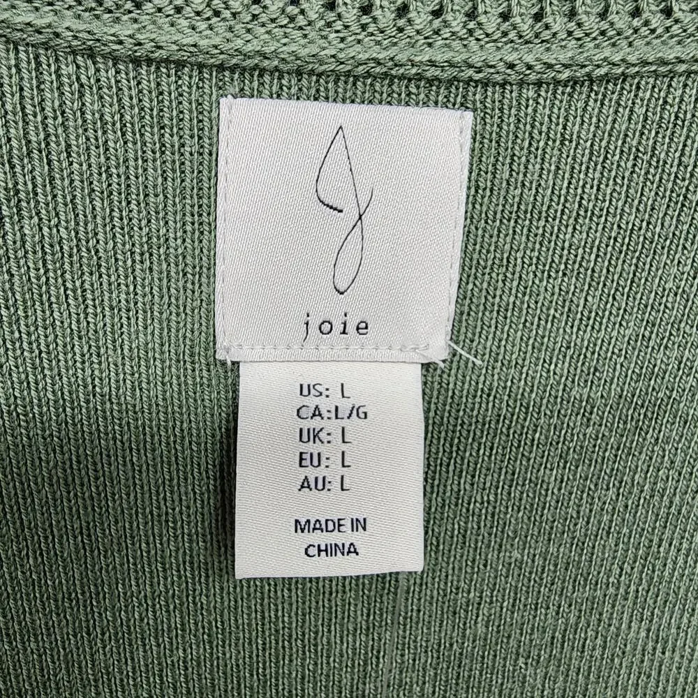 NWT Joie Cardigan Sweater Women Large Green Button Front Career Preppy Retro - Picture 7 of 11
